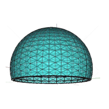 Estructura de domo estructural de marco espacial Diseño de techo de la iglesia